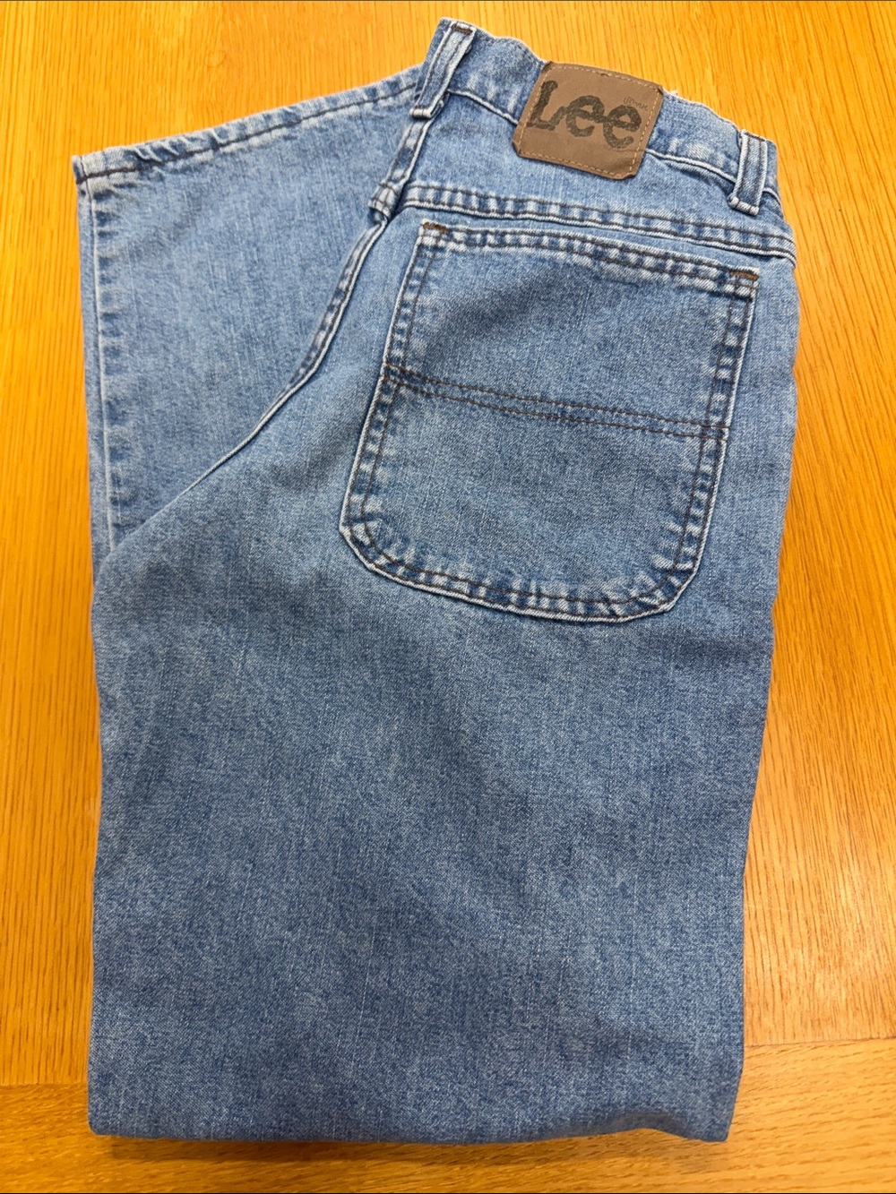 Women Lee Vintage High Rise Wide Leg Light Blue Jeans